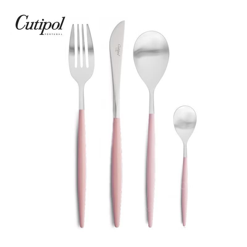 葡萄牙 Cutipol  MIO  粉紅銀 主餐四件組(刀叉匙+咖啡匙)