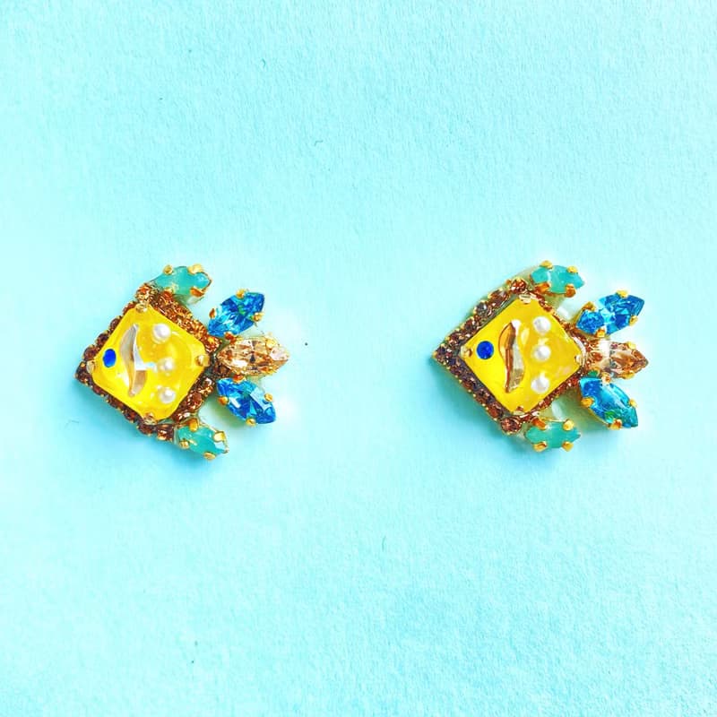 エンゼルフィッシュ ピアス/イヤリング イエロー angelfish yellow