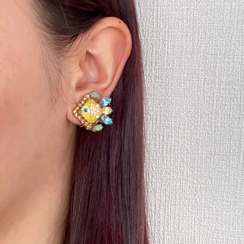 エンゼルフィッシュ ピアス/イヤリング イエロー angelfish yellow