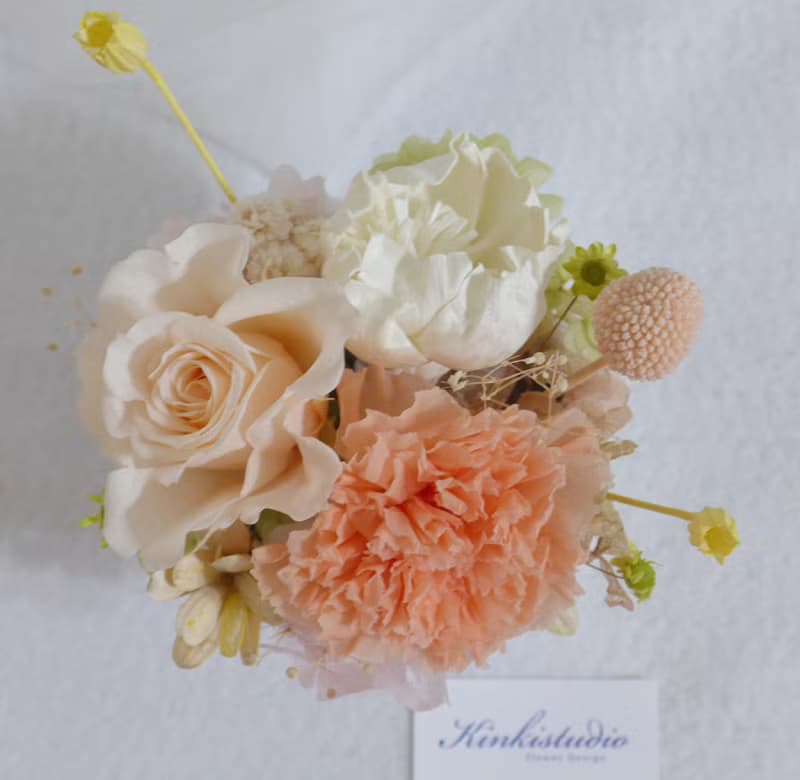 永生康乃馨盆花 婚禮結婚捧花乾燥花生日畢業禮物畢業花束c