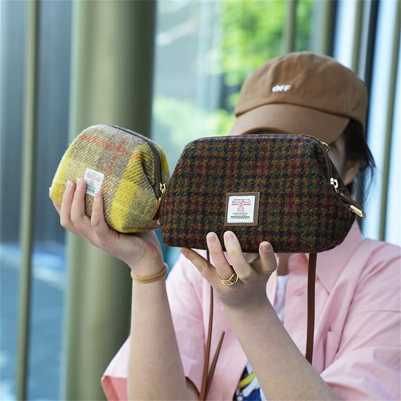 今年流行包包女Harris tweed手工斜挎包高級感小挎包復古百搭小包