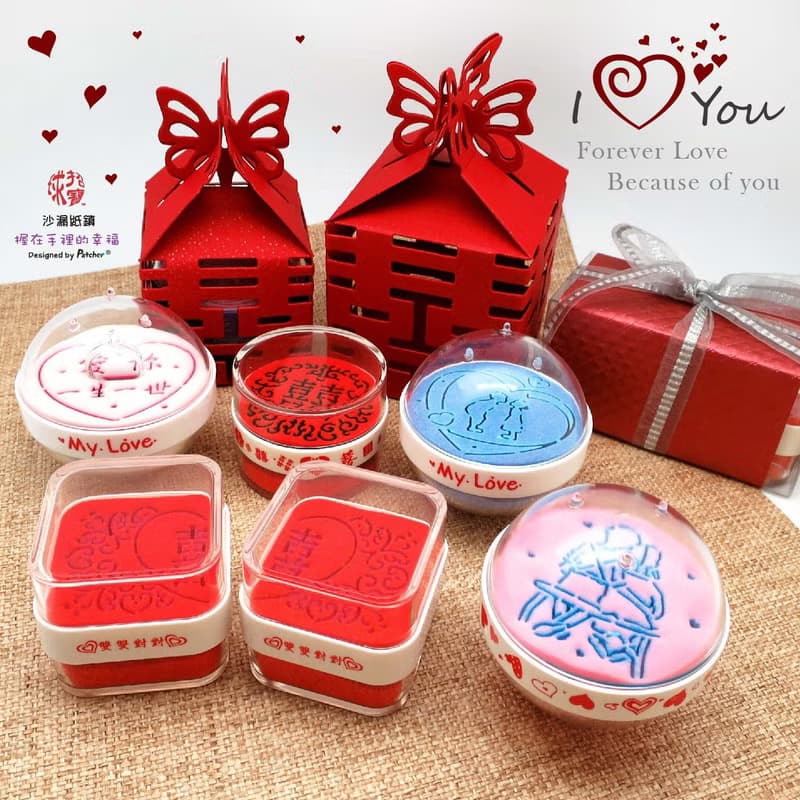 新郎新娘結婚沙漏/結婚伴手禮/情人節紀念禮物/雙喜/雙面沙漏