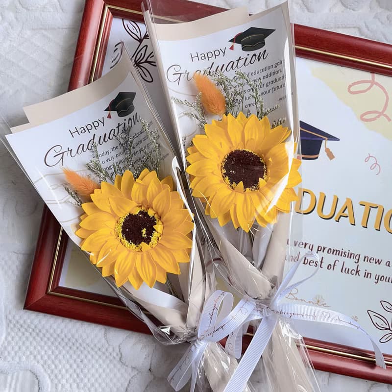向陽祝福 畢業花束 向日葵花束 人氣爆款 畢業花 活動花束