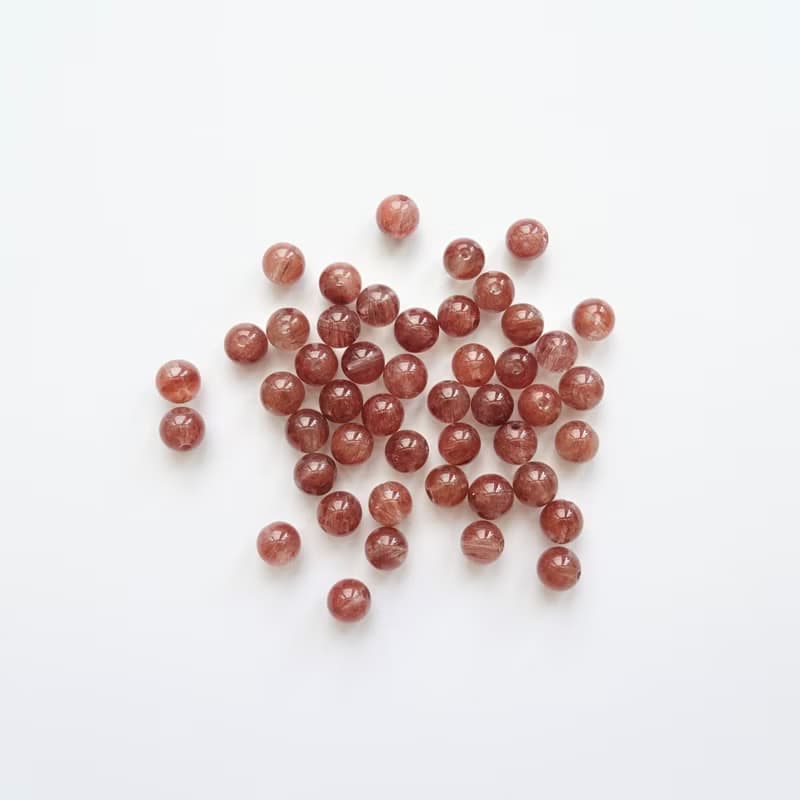 紅髮晶 Herringbone 編織墜 14Kgf 包金 可調整手鍊 地中海之眼