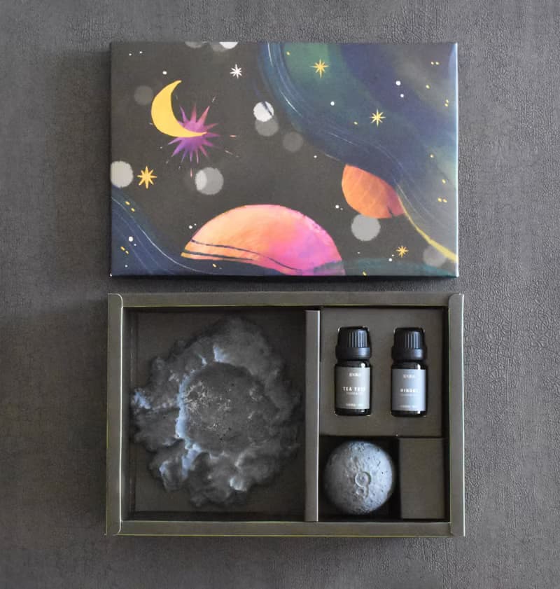 菱炭造型擴香石-星際太空 星球款