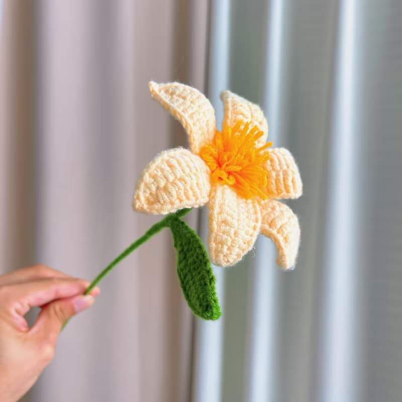 2025母親節花束迷人仙女鉤針花束 - 黃色水仙花配和蒂芙尼藍包裝