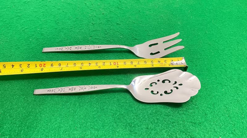 穿孔服務湯匙和叉子不銹鋼復古銀器送給母親的禮物