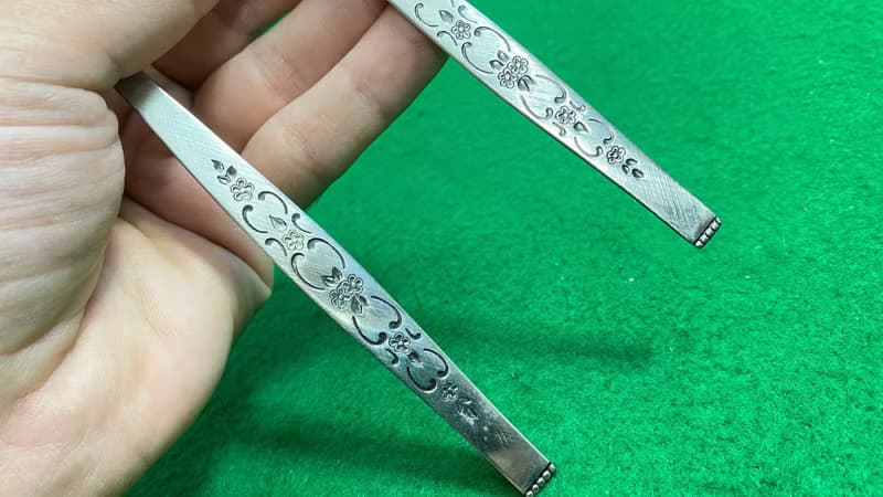 穿孔服務湯匙和叉子不銹鋼復古銀器送給母親的禮物