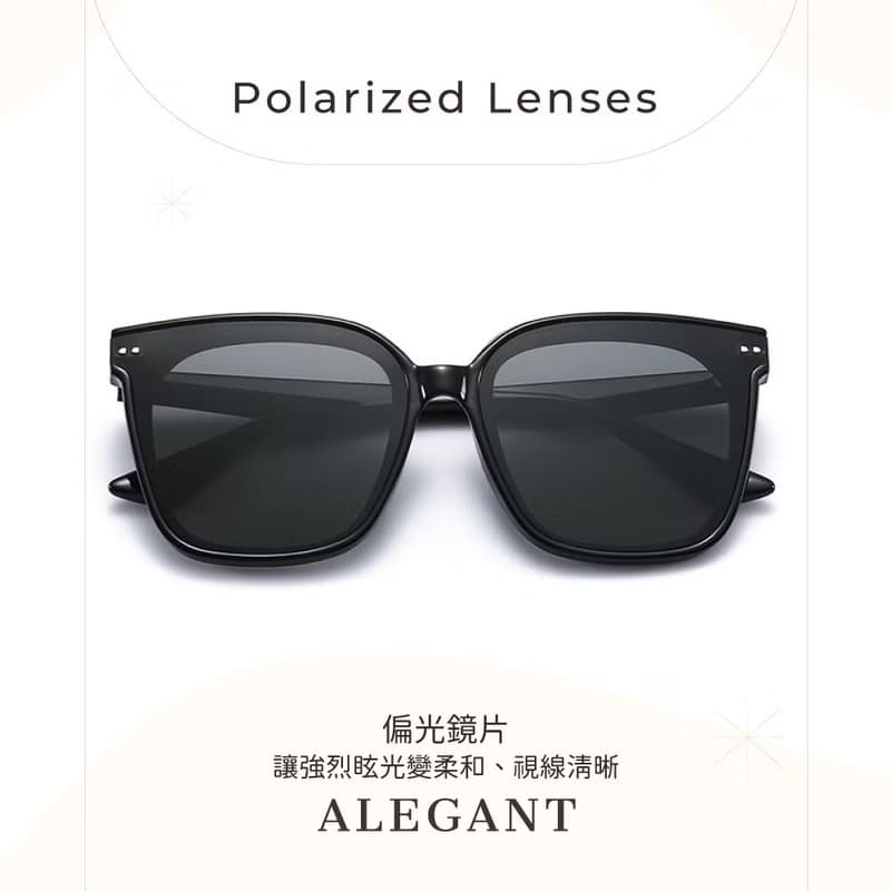 無垠的雋永星河│航太黑戶外時尚中性時尚方框偏光UV400太陽眼鏡