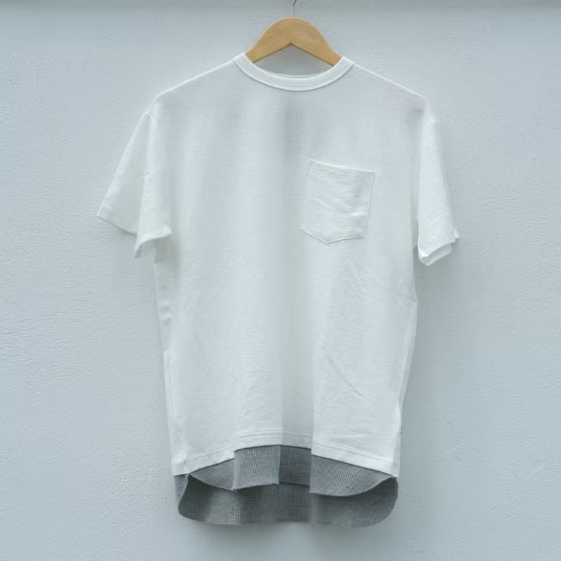 夏日寬版假兩件口袋 中性T恤 /簡約款式/純棉材質/素T/情侶/禮物