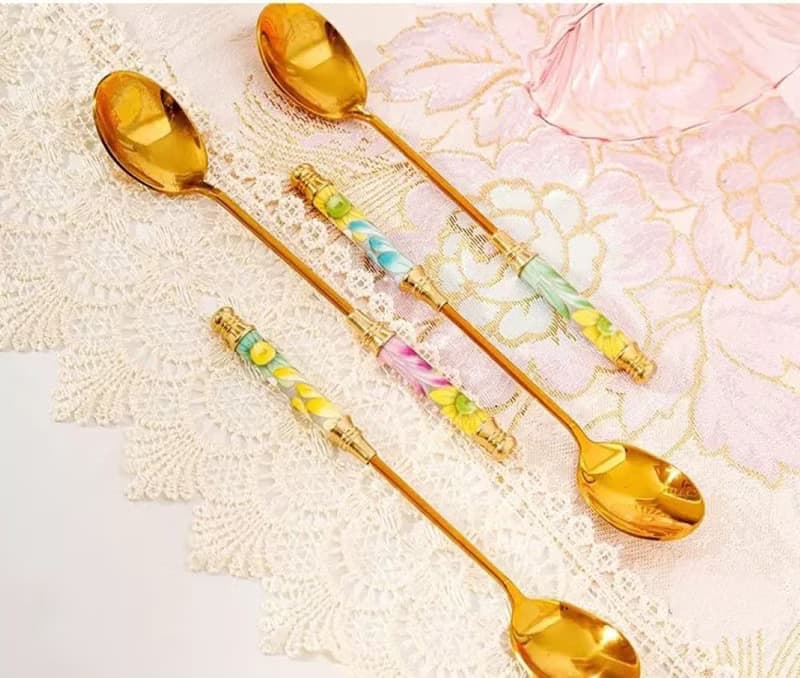 英國Aynsley 雛菊系列 骨瓷甜點小湯匙/攪拌匙2組入 4色任選