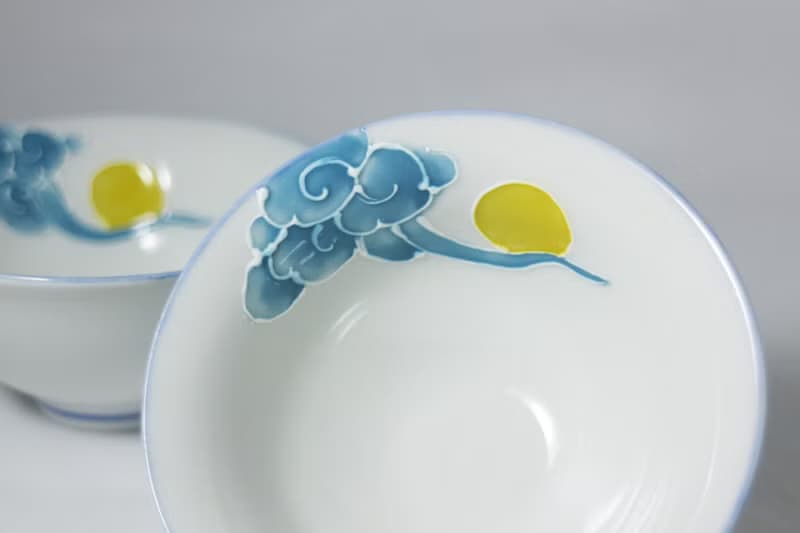 純手繪茶杯-雲上的月光對杯(大飲杯)