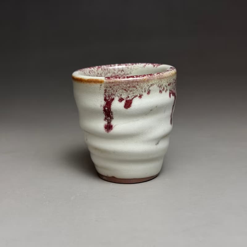 志野釉變飄雲茶杯 手工茶杯 45ml