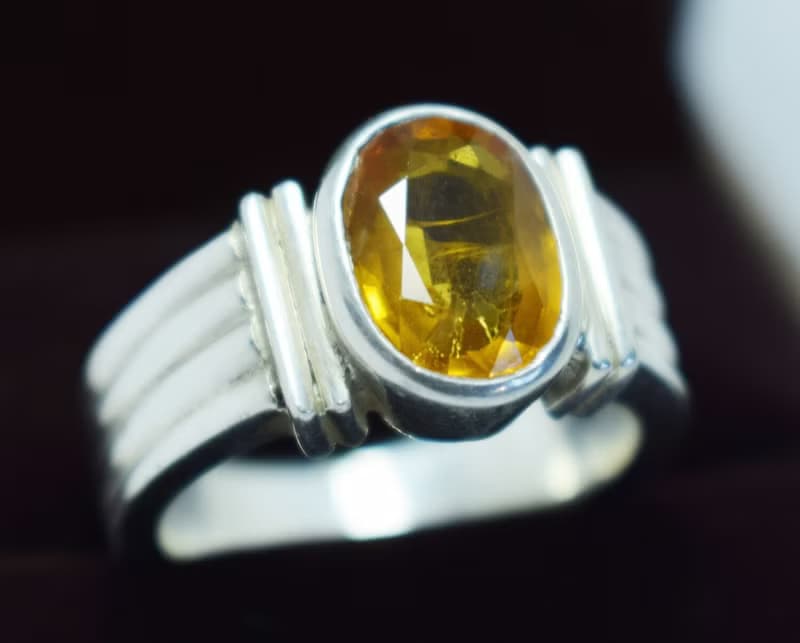 Sapphire Ring Yellow Sapphire Pedparadscha Sapphire Real Stone Ring Gemstone