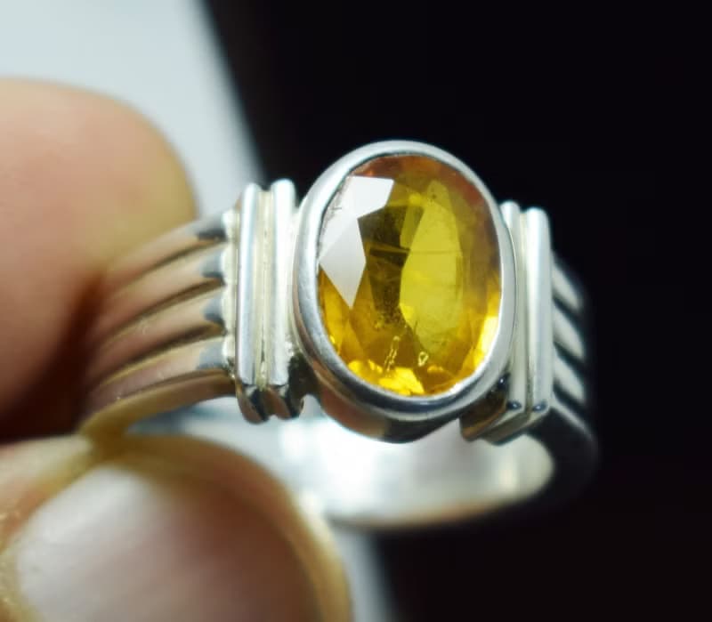 Sapphire Ring Yellow Sapphire Pedparadscha Sapphire Real Stone Ring Gemstone