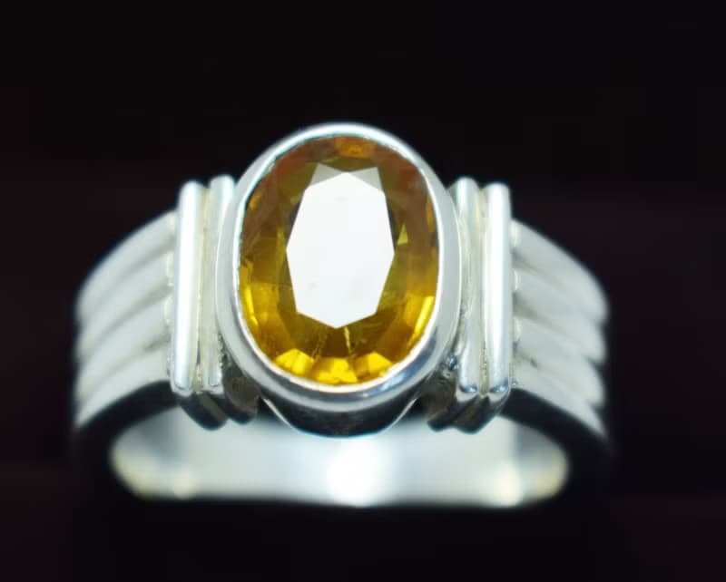 Sapphire Ring Yellow Sapphire Pedparadscha Sapphire Real Stone Ring Gemstone