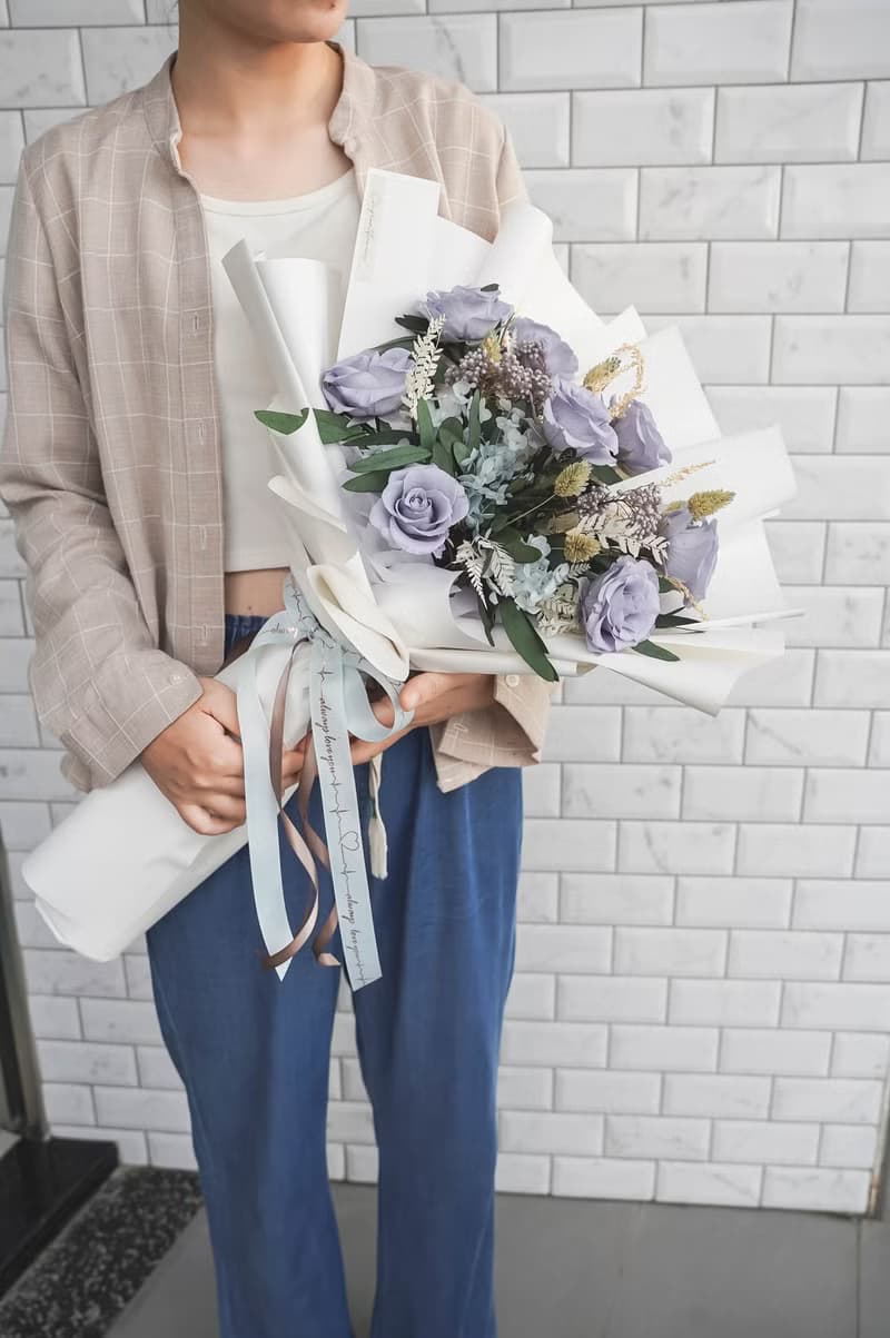 【竒植花物】情人節花束 畢業 生日禮物 永生乾燥花 告白求婚花束