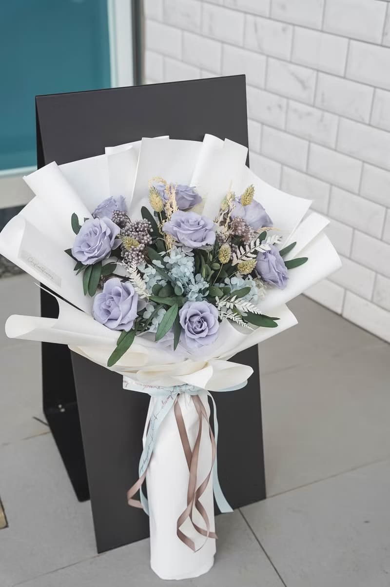【竒植花物】情人節花束 畢業 生日禮物 永生乾燥花 告白求婚花束