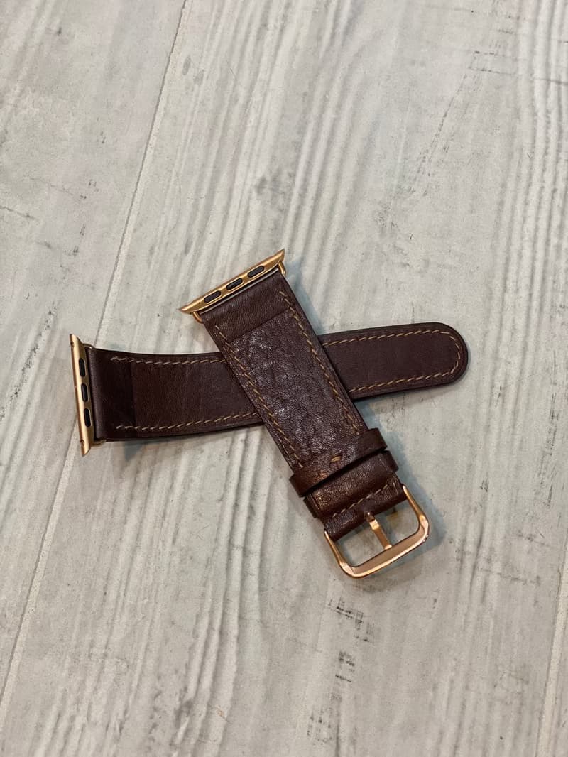 Apple Watch 錶帶 42/44 (義大利進口隕石紋皮革)