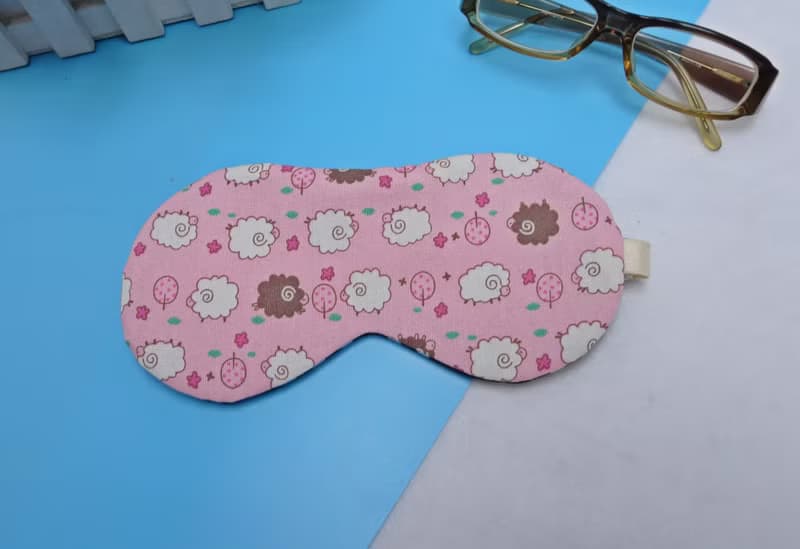 粉色棉羊可調式睡眠眼罩附束口收納袋 sleep mask *SK*