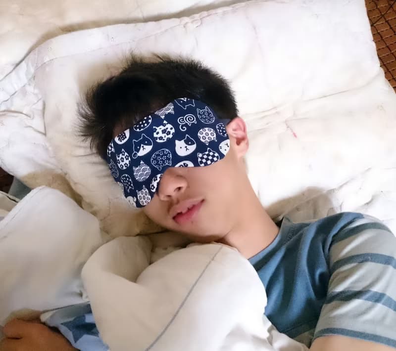 粉色棉羊可調式睡眠眼罩附束口收納袋 sleep mask *SK*