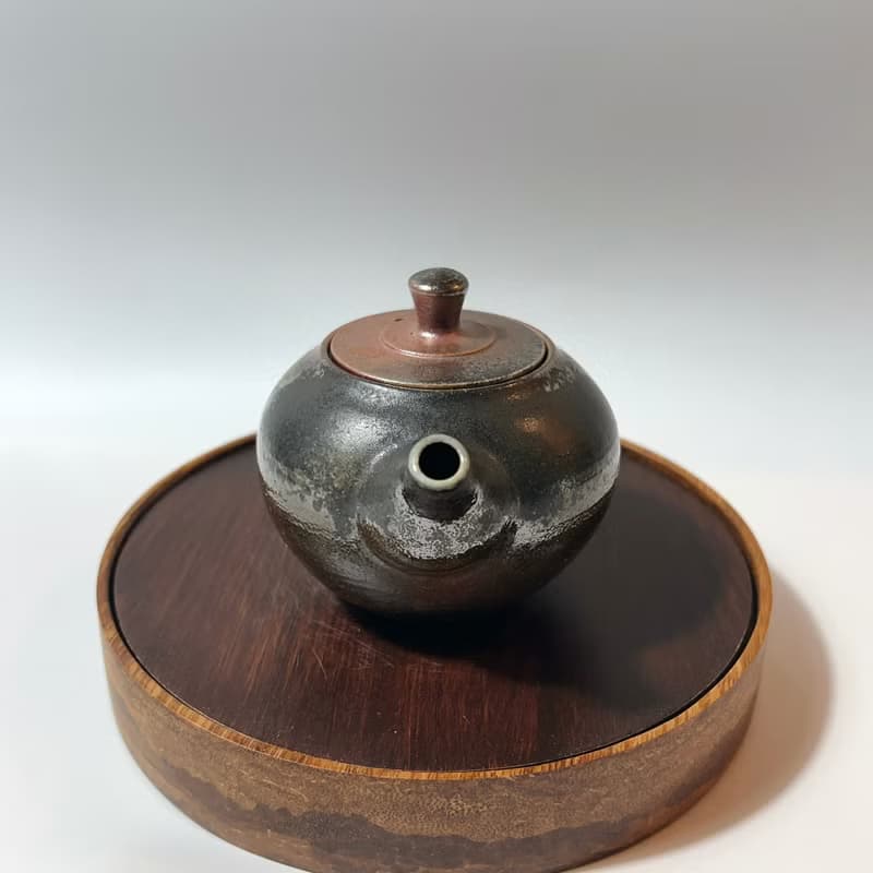 柴燒古樸落灰金彩茶壺 / 個人150cc小壺  / 小平凡手作