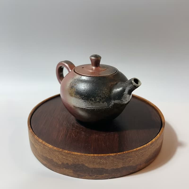 柴燒古樸落灰金彩茶壺 / 個人150cc小壺  / 小平凡手作