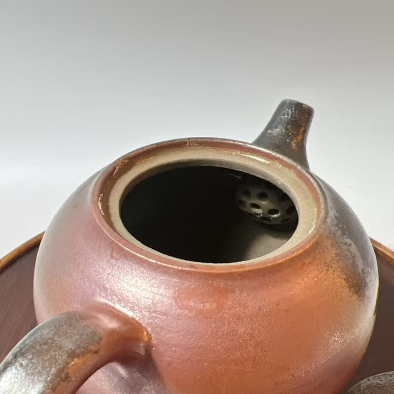 柴燒古樸落灰金彩茶壺 / 個人150cc小壺  / 小平凡手作