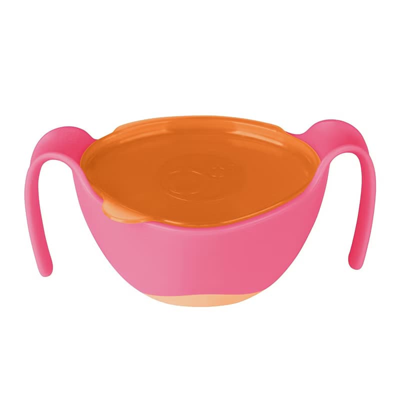 b.box 專利吸管三用碗(草莓粉)