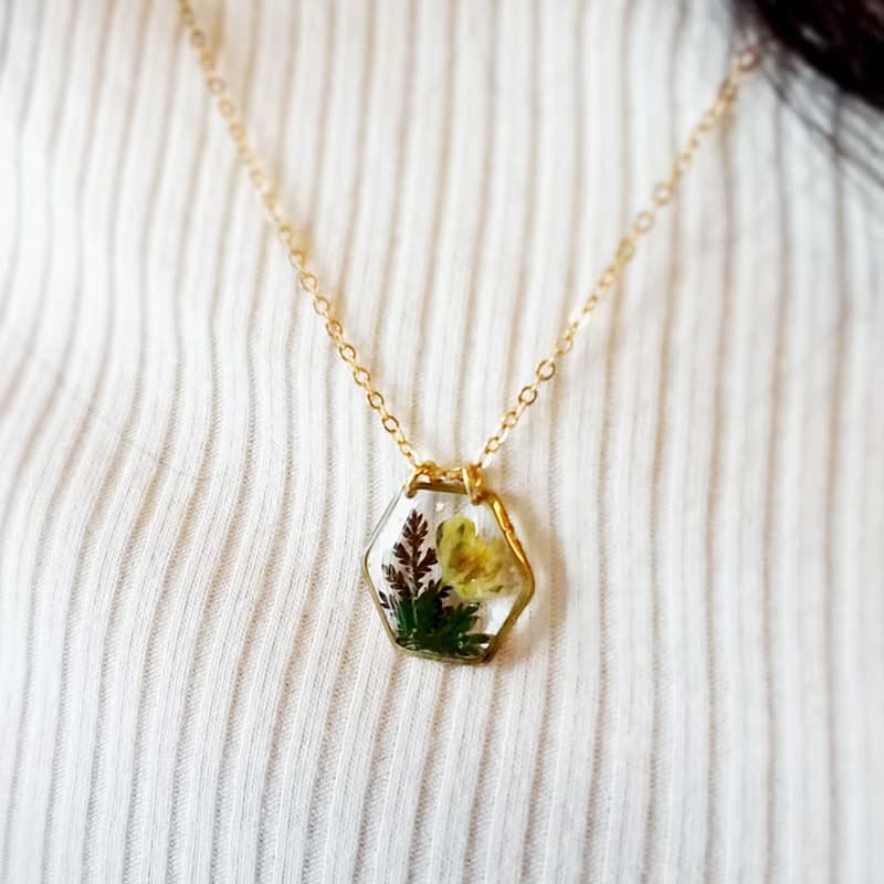 植物花園 | 真花真草 頸鍊 | 押花 | 聖誕禮物 心思禮物 寄語