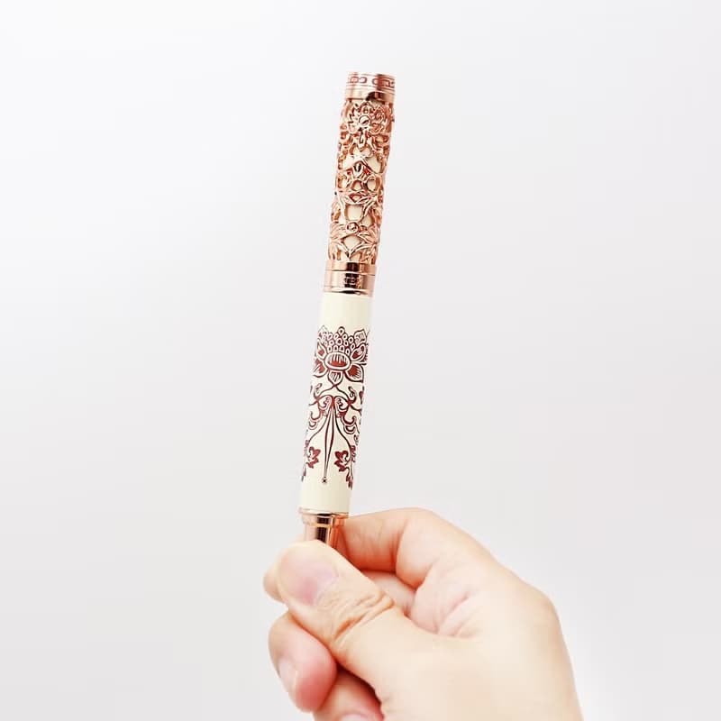 ARTEX x 故宮 金番花鋼珠筆 黑金、米玫金-亮面烤漆款
