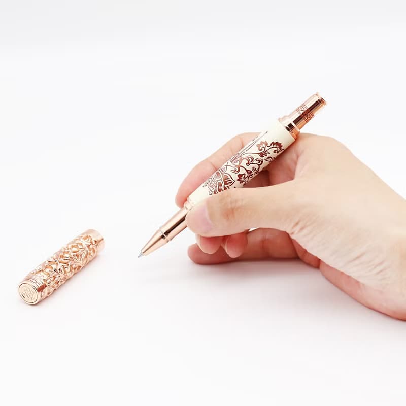 ARTEX x 故宮 金番花鋼珠筆 黑金、米玫金-亮面烤漆款