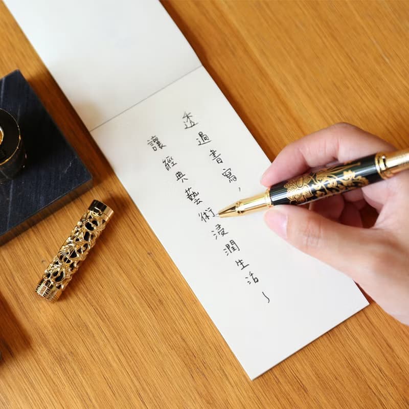 ARTEX x 故宮 金番花鋼珠筆 黑金、米玫金-亮面烤漆款