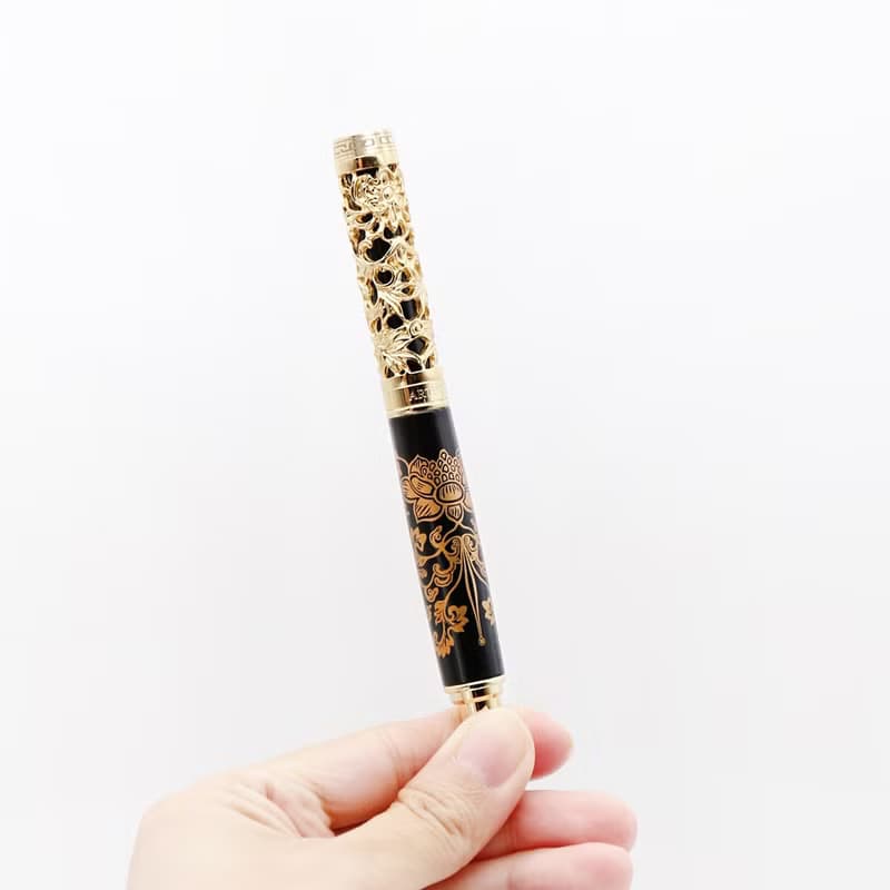ARTEX x 故宮 金番花鋼珠筆 黑金、米玫金-亮面烤漆款
