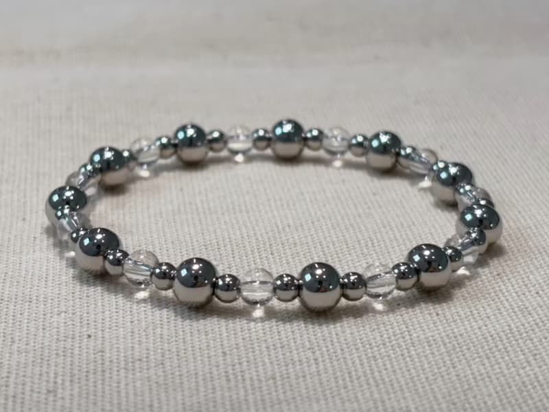 Twinkle Silver Gemstone Bracelet 040