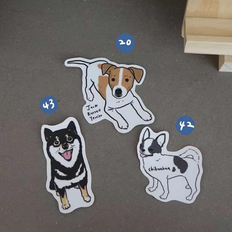 【快速出貨】Dogs霧面防水行李箱貼紙