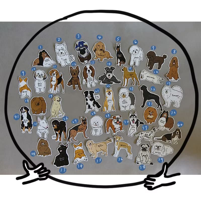 【快速出貨】Dogs霧面防水行李箱貼紙