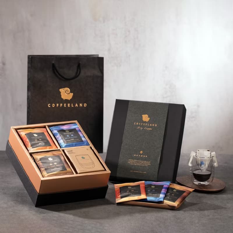 COFFEELAND | 精裝禮盒-30入濾掛咖啡+杯-金典款(橘韻/焦糖/藍調)