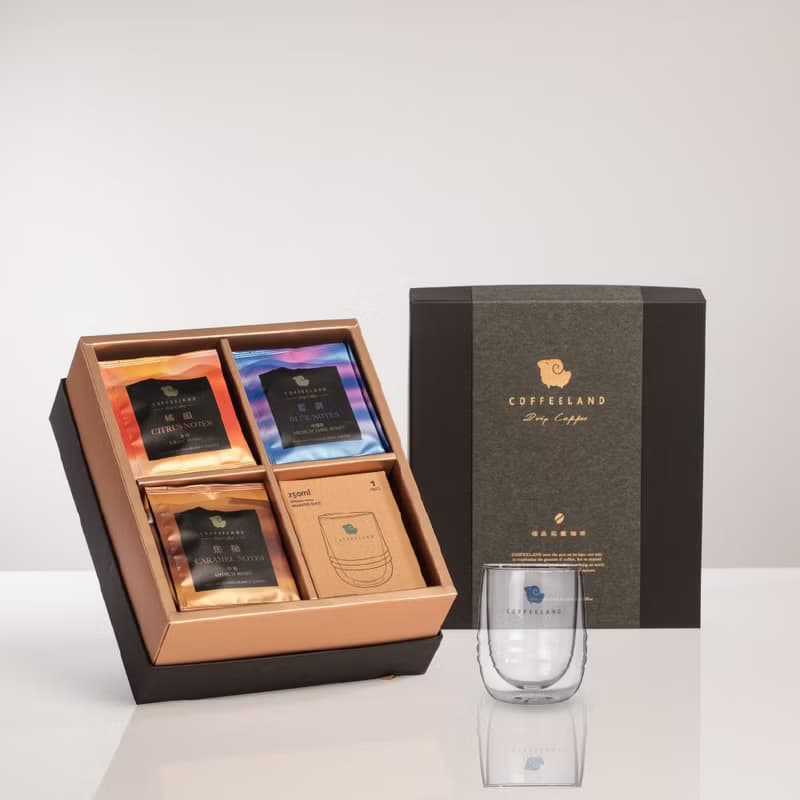 COFFEELAND | 精裝禮盒-30入濾掛咖啡+杯-金典款(橘韻/焦糖/藍調)