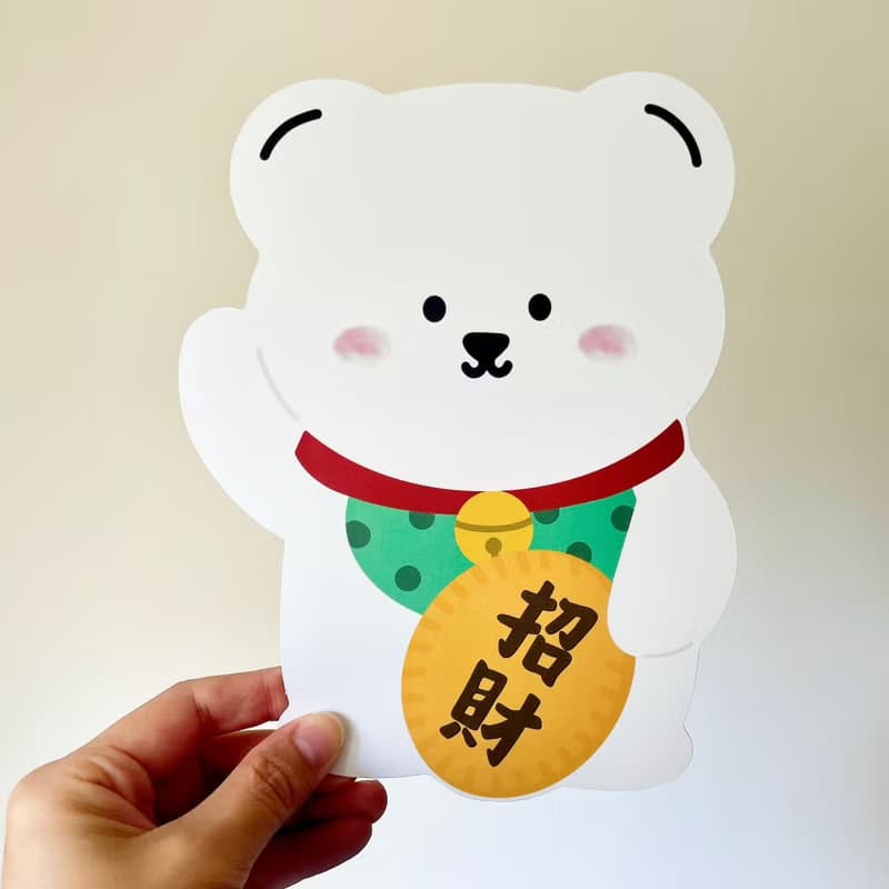 _ smallthings 農曆新年揮春 招財白丸 開運可可 防水貼紙