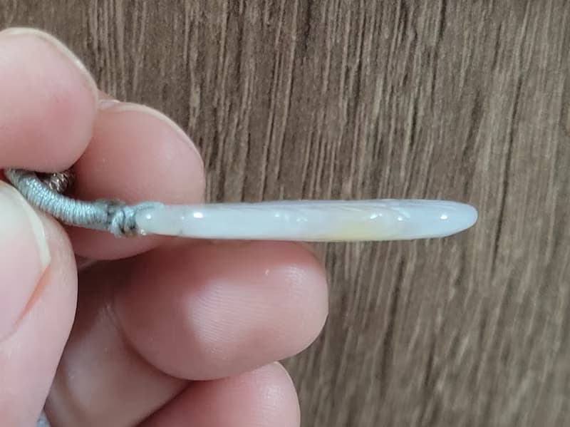 【親翠】天然翡翠 冰淡紫底飄花羽毛仙氣項鍊 送禮首選