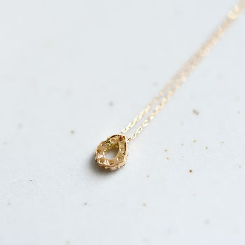 diamond necklace 永遠不変 K18金 しずく天然ダイヤモンドのネックレス 4月誕生石 単品