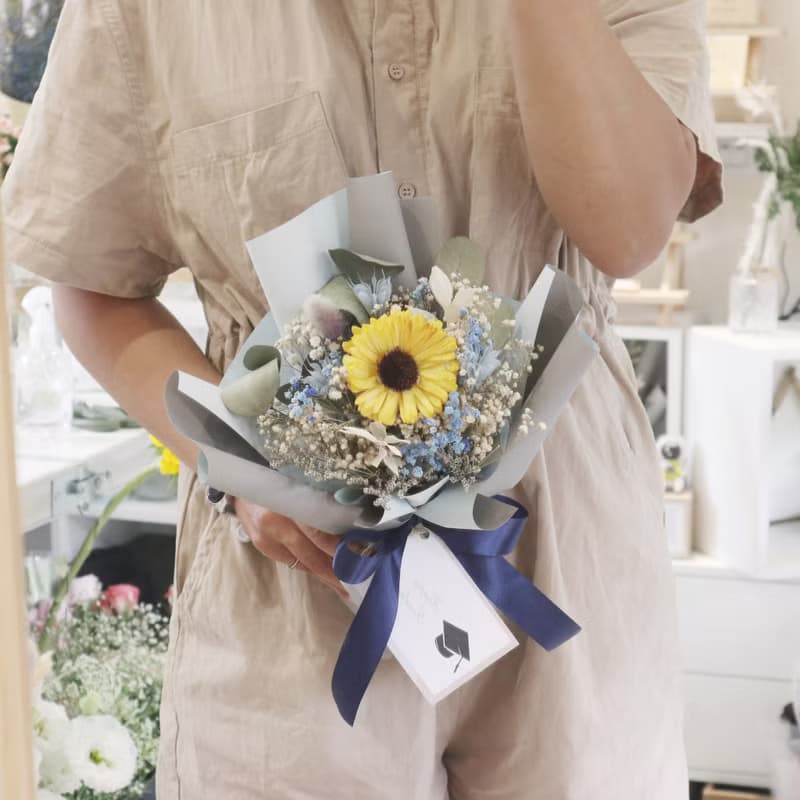 畢業花束 \ 致青春　擴香向日葵小花束　小小花束心意足