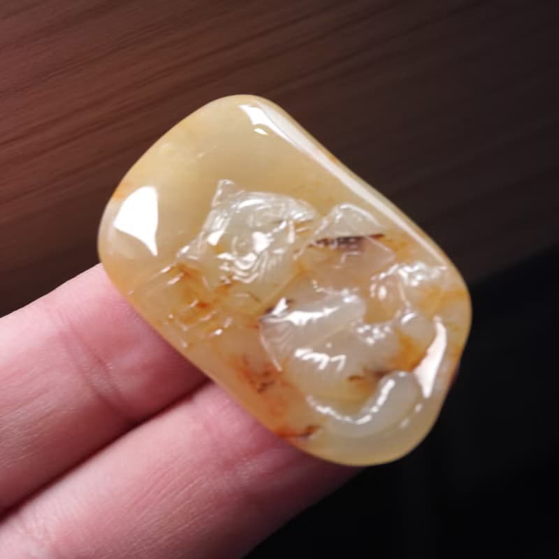 冰黃翡翡翠巧雕老虎項鍊 | 天然緬甸玉A貨翡翠 | 送禮