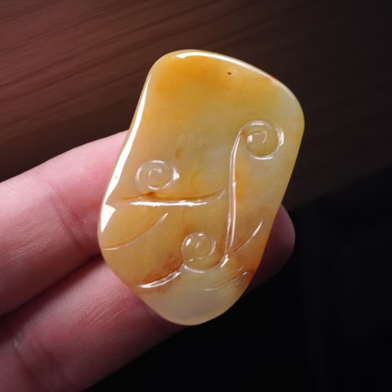 冰黃翡翡翠巧雕老虎項鍊 | 天然緬甸玉A貨翡翠 | 送禮