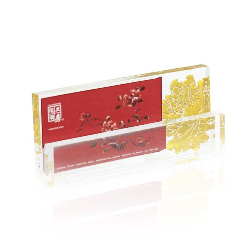 LIULI LIVING 金花永遠 牡丹金箔 名片架 母親節