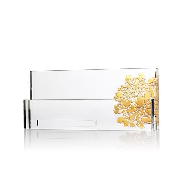 LIULI LIVING 金花永遠 牡丹金箔 名片架 母親節