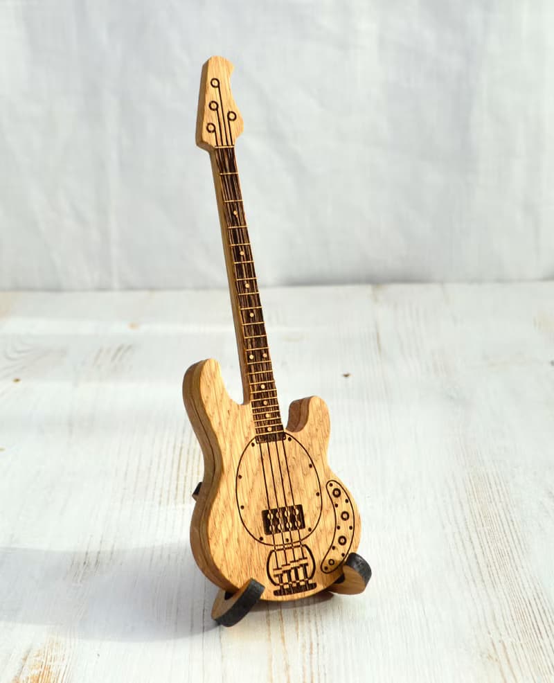 低音吉他个性化挑选框与刻镐  木镐持有人的礼物