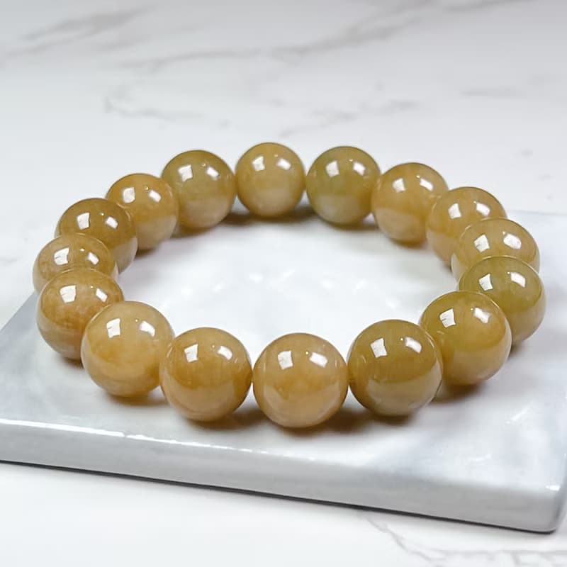 黃翡翡翠手珠手鍊 | 天然緬甸玉A貨翡翠 |  送禮