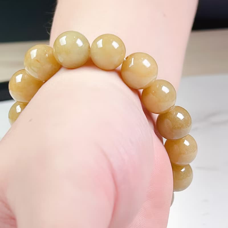黃翡翡翠手珠手鍊 | 天然緬甸玉A貨翡翠 |  送禮